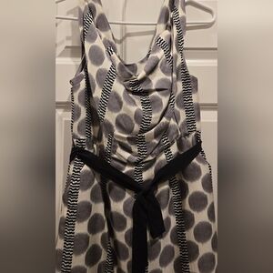 Leifsdottir Black and Cream Polka Dot Mini Dress